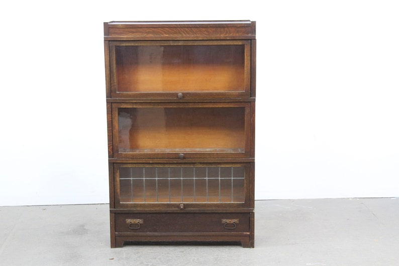 Globe Wernicke Barrister Bookcase 3 Shelf With Drawer Image 0 1 2