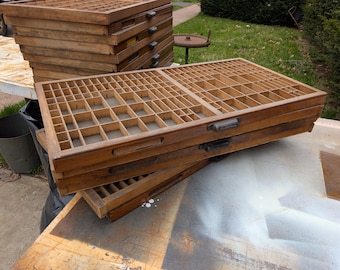 Caja de tipos doble Yankee para imprenta