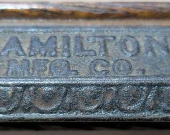 Hamilton Mfg Printers Type Case Pull Handle Cast Iron  #1