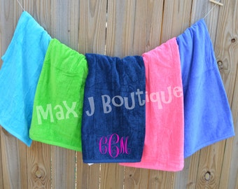 Monogrammed Beach Towel - Personalized Pool Towels