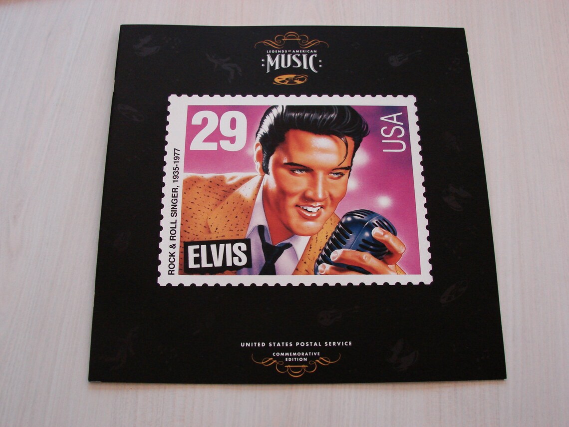 USPS Elvis Commemorative Edition Stamp Album Set 9918 1993 Etsy