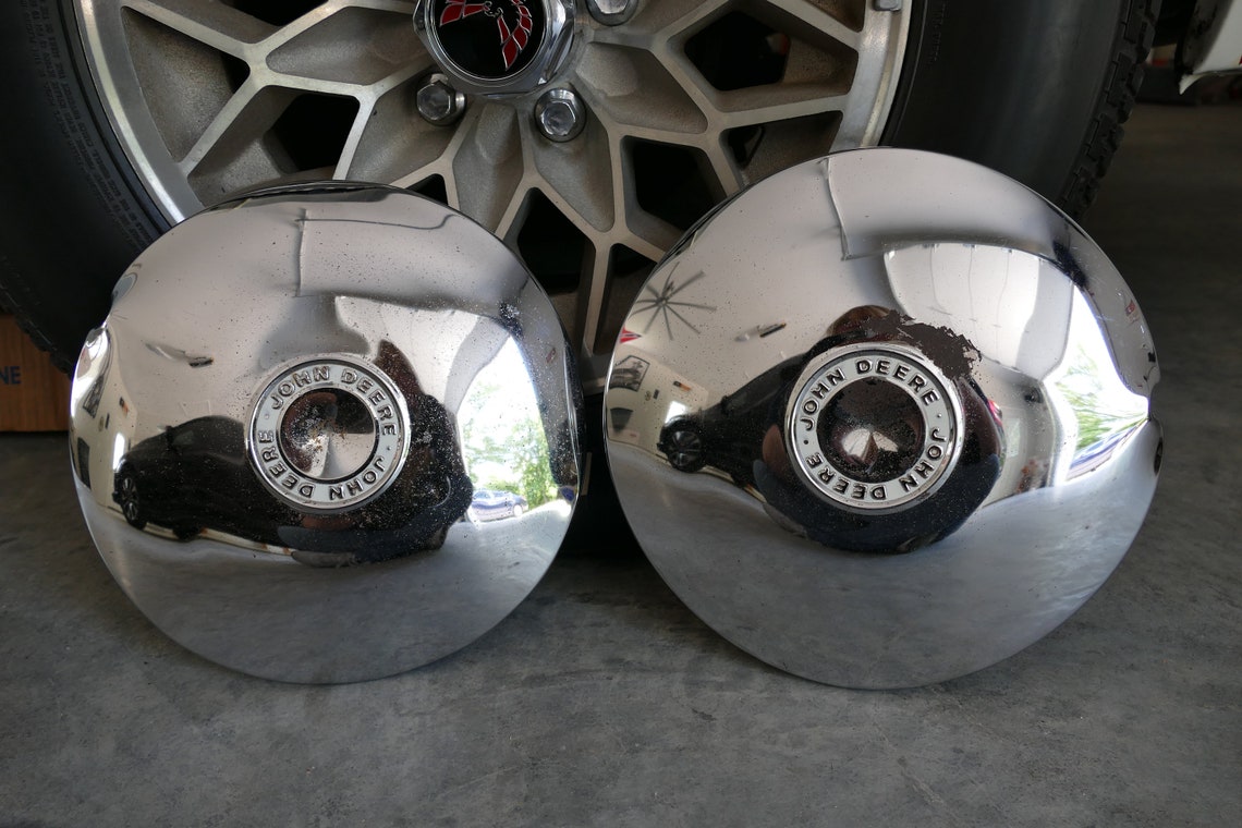 John Deere Vintage Wheel Covers Set of Two 10 John Deere Etsy