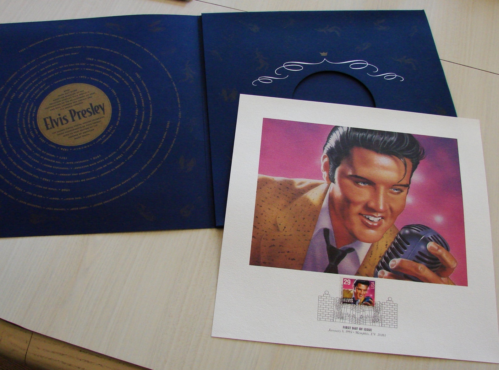 USPS Elvis Commemorative Edition Stamp Album Set 9918 1993 Etsy