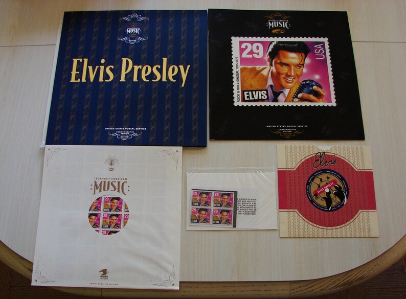 USPS Elvis Commemorative Edition Stamp Album Set 9918 1993 Etsy