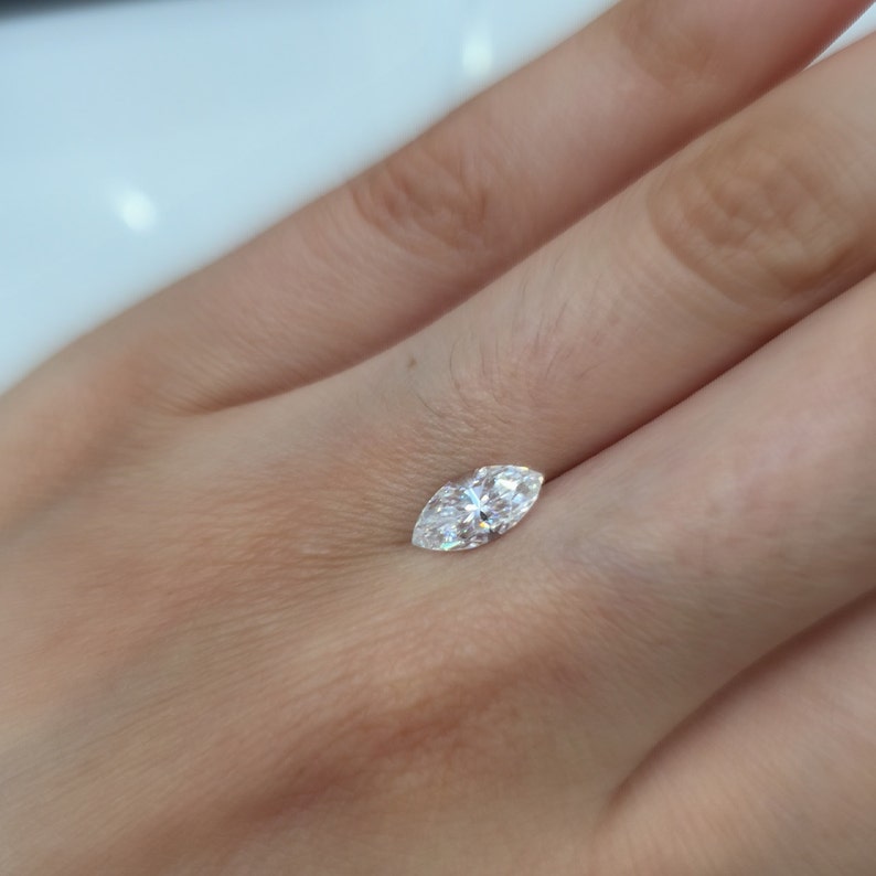 MARQUISE Moissanite Navette Cut Supernova Loose Gemstones Near Etsy