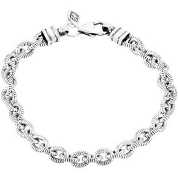 Sterling Silver Charm Bracelet Chain Bracelet Twisted Cable Link Silver  Bracelet Vintage Silver Chain Link Bracelet for Women Bracelets 