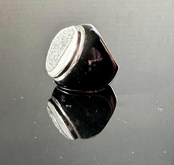 Large Statement Ring  with Neutral Druzy Geode Cr… - image 3