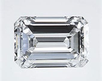 Emerald Cut Lab Diamond White 1 carat Loose Gemstone Various Sizes Available