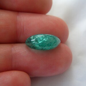 Unique 6 Carat Loose Emerald Cabochon, Real Green Emerald Gemstone for Custom Jewelry Making DIY image 4