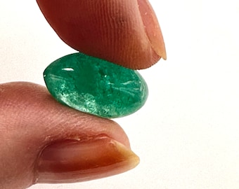 Unique Emerald Cabochon Loose Gemstone Genuine Natural Large Marquise Emerald for Custom Jewelry Gift for Collector