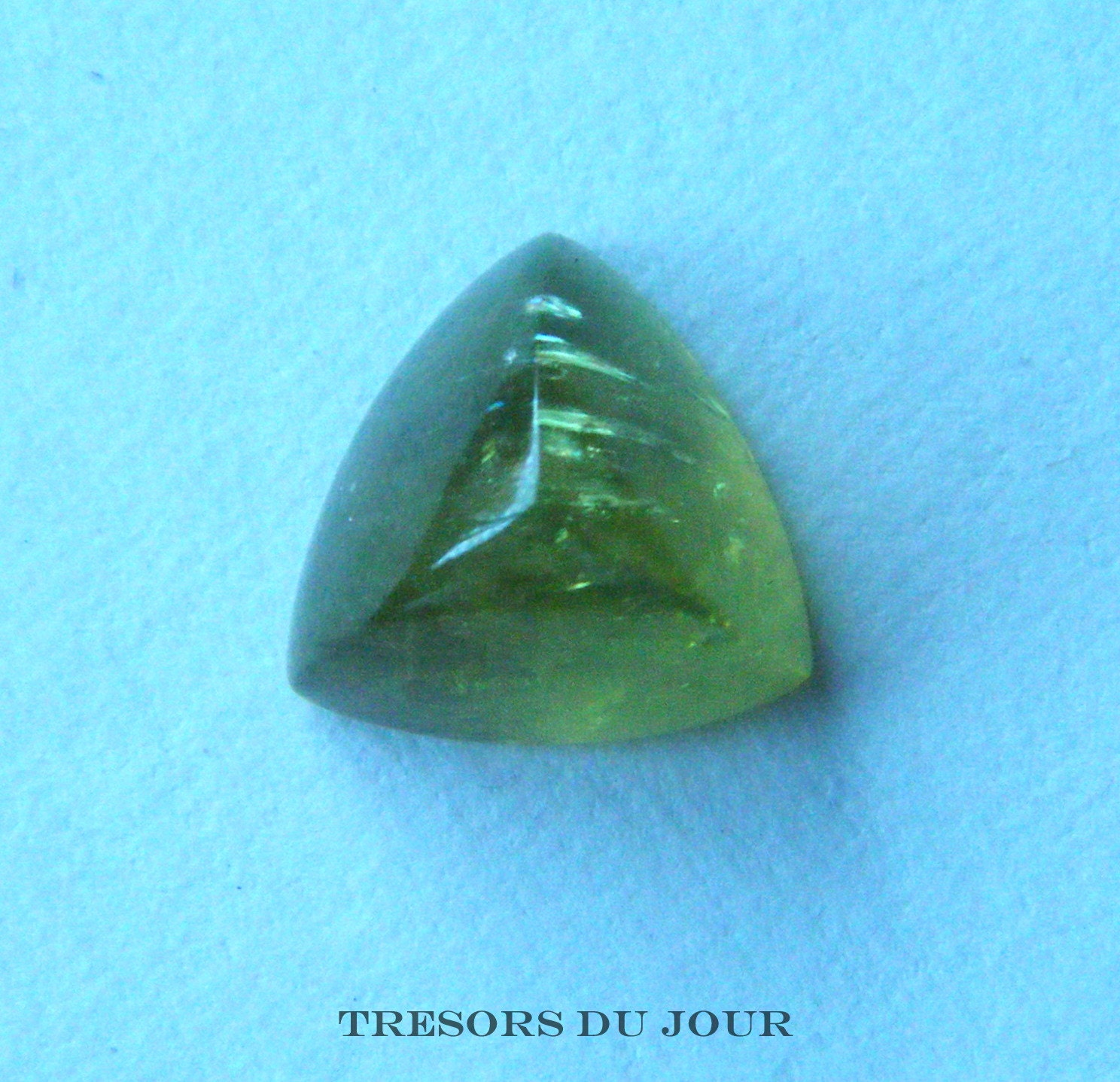 Loose SPHENE Green Gemstone Unique 10 ct Trillion Large Etsy
