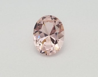 Morganite Loose Stones Pink Peach Gemstone Oval Cut  Flawless AAAA Lab Grown Morganite jewelry  9 mm x 7 mm Stone Engagement Ring Round
