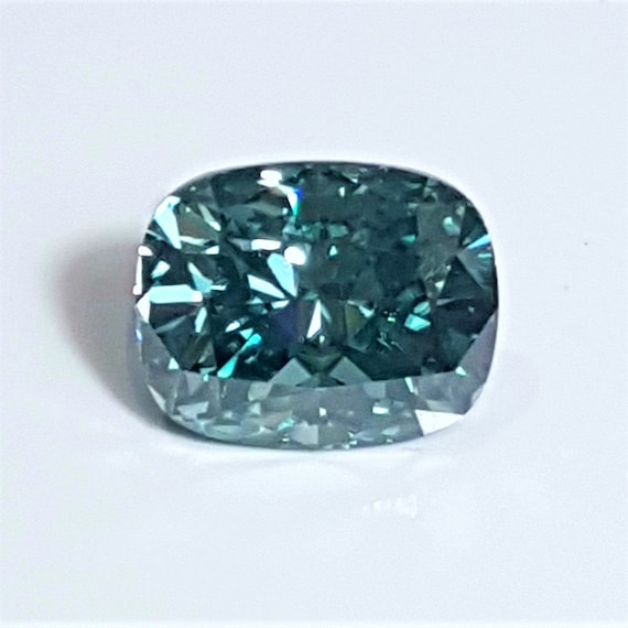 Elongated Cushion Moissanite Stone Blue Green Teal Loose Custom Cut Gemstones Montana Lab Diamond Jewelry Engagement Ring VVS Genuine Real