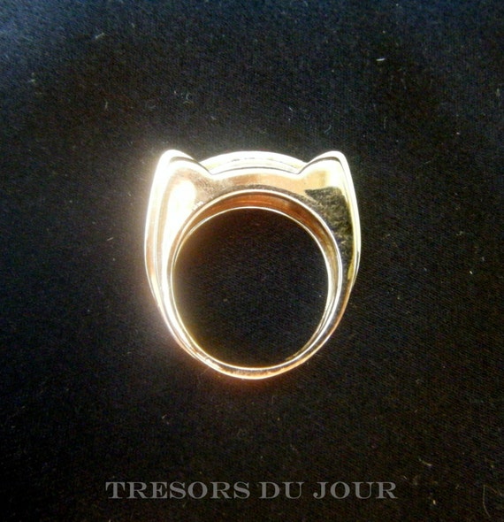 Rare Vintage Art Deco Ruby Diamond TANK Ring 18k … - image 9