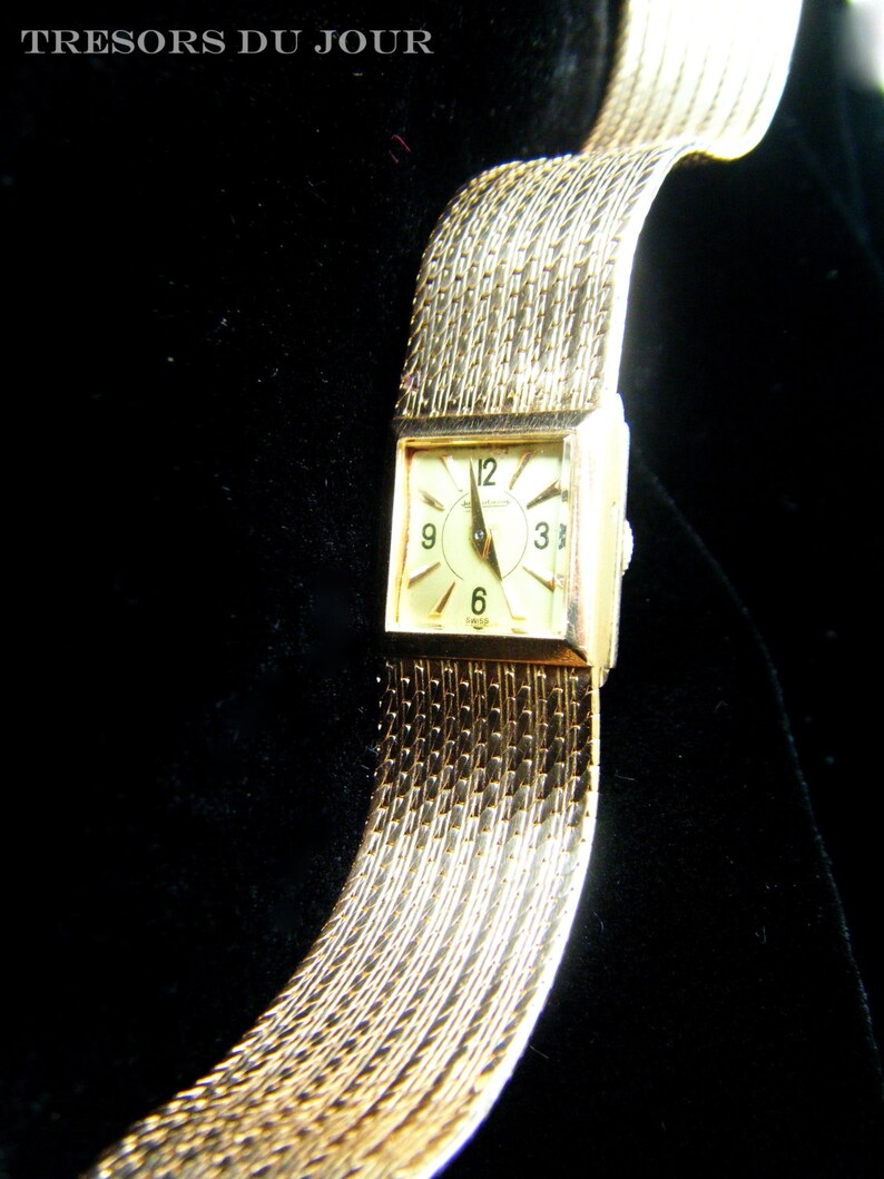 Vintage Gold Watch Rare Vintage JAEGER LECOULTRE Square Face - Etsy