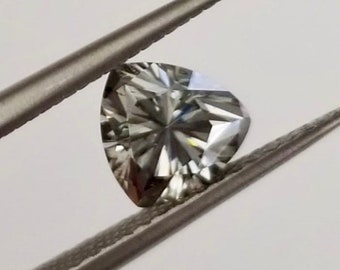 GRAY TRILLION Cut Grey Moissanite Harro Loose Gemstones Moissanite Large Sizes Trillion Moissanite Engagement Rings triangle grey gray