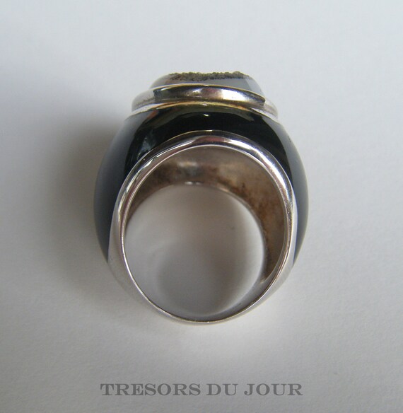 Large Statement Ring  with Neutral Druzy Geode Cr… - image 10