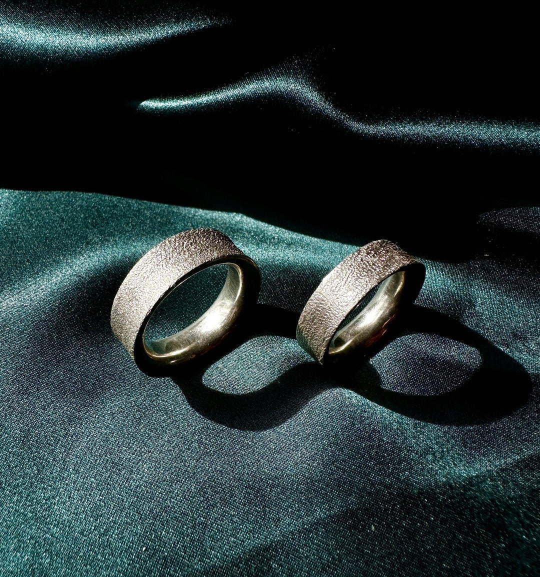 Platinum Wedding Band Unique WEDDING BAND SET 'caleche' Modern