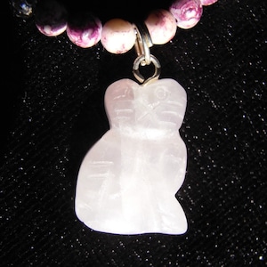 Rose Quartz Cat Necklace