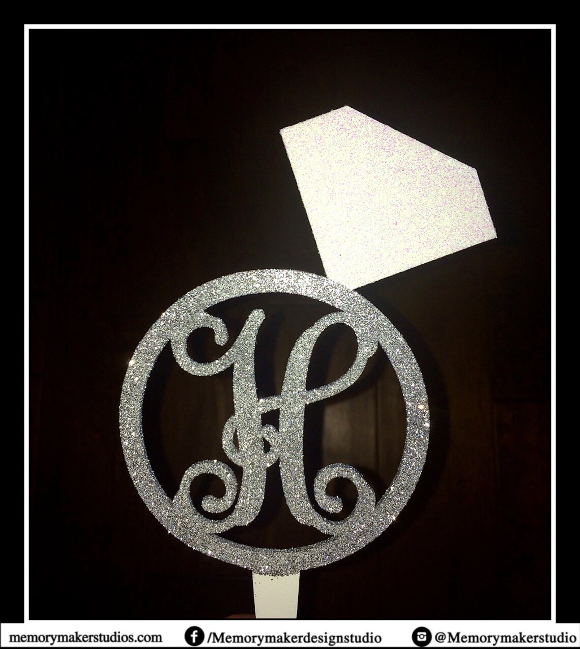 Ring Cake Topper Engagement Ring Cake Topper Engagement Etsy