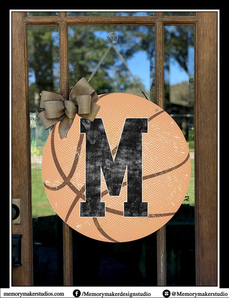 Basketball Door Hanger Basketball Door Decor Basketball Door Etsy