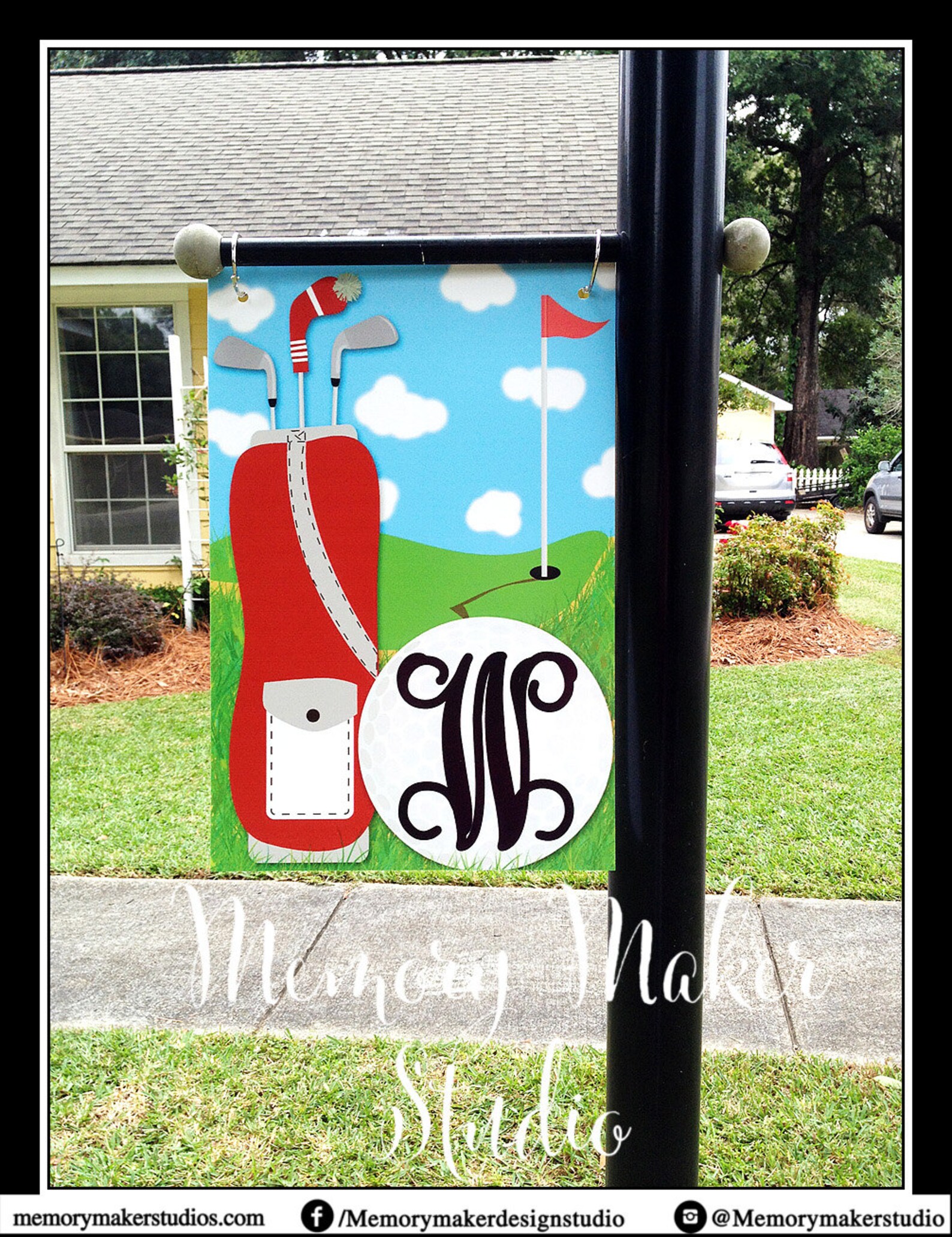 Personalized Golf Flag Lawn and Garden Flag printed on PVC Etsy
