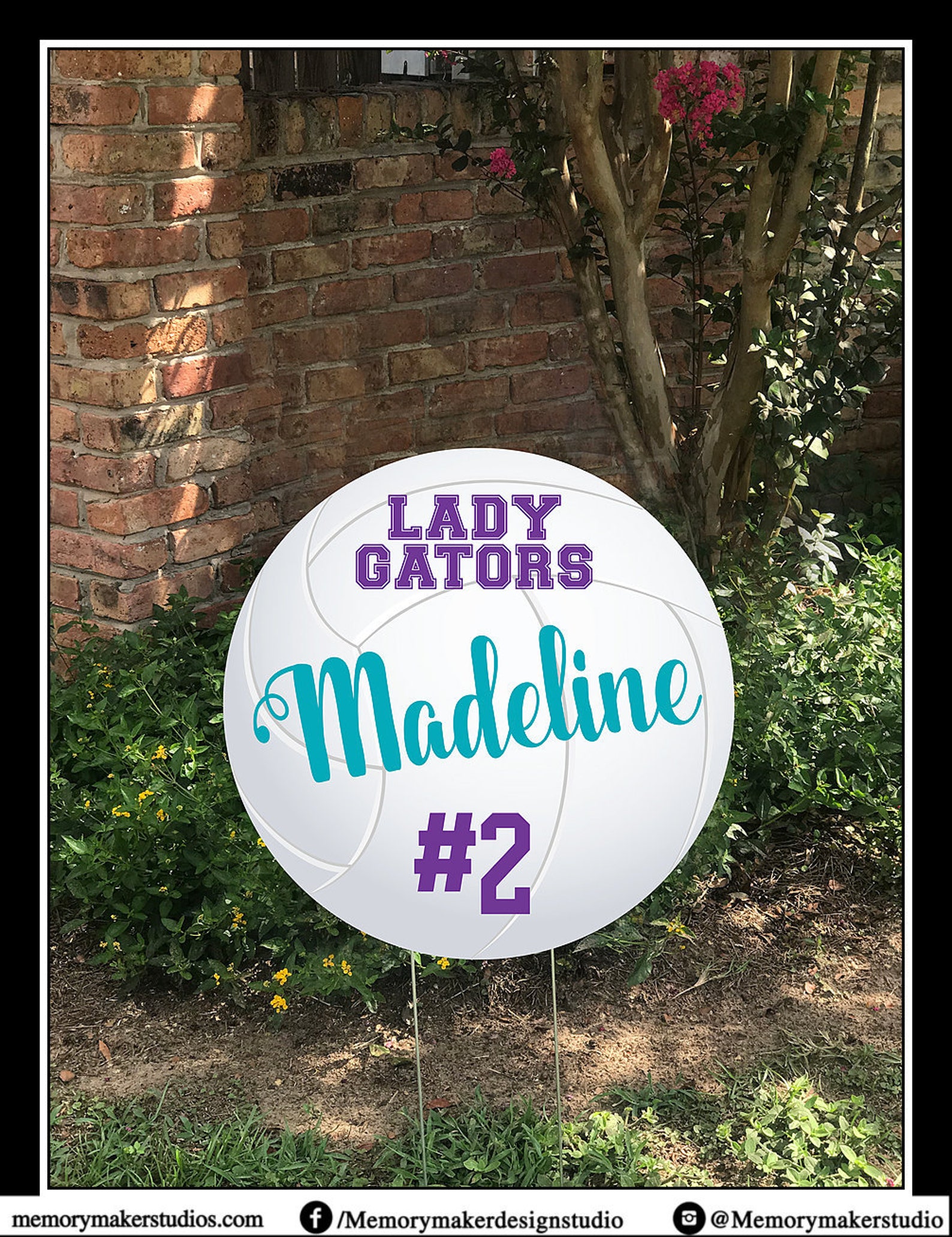 Volleyball yard sign Volleyball player spirit sign Etsy