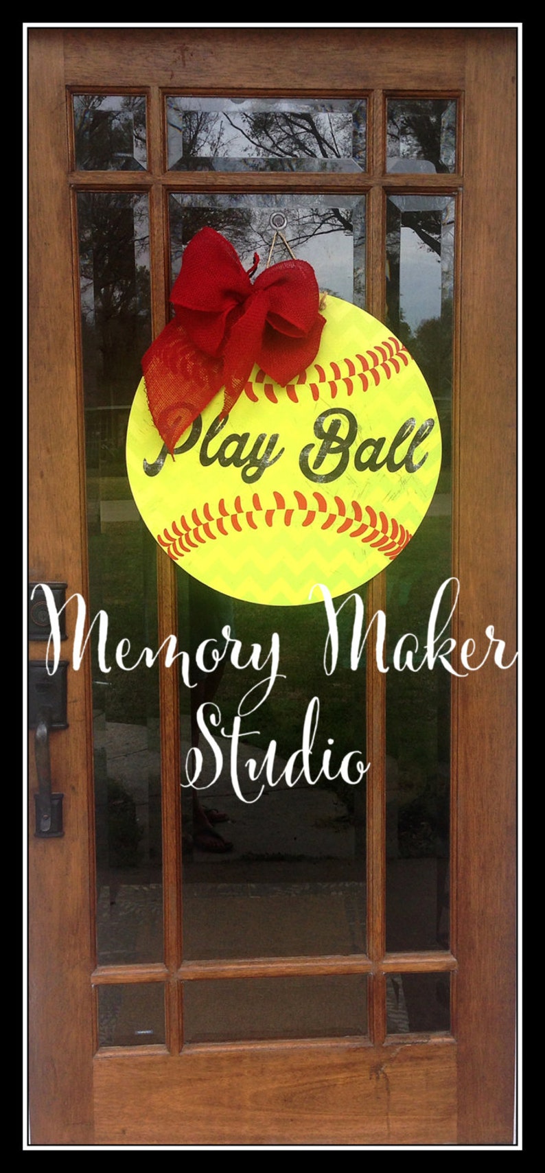Personalized Softball Door Hanger made out of lightweight PVC Etsy