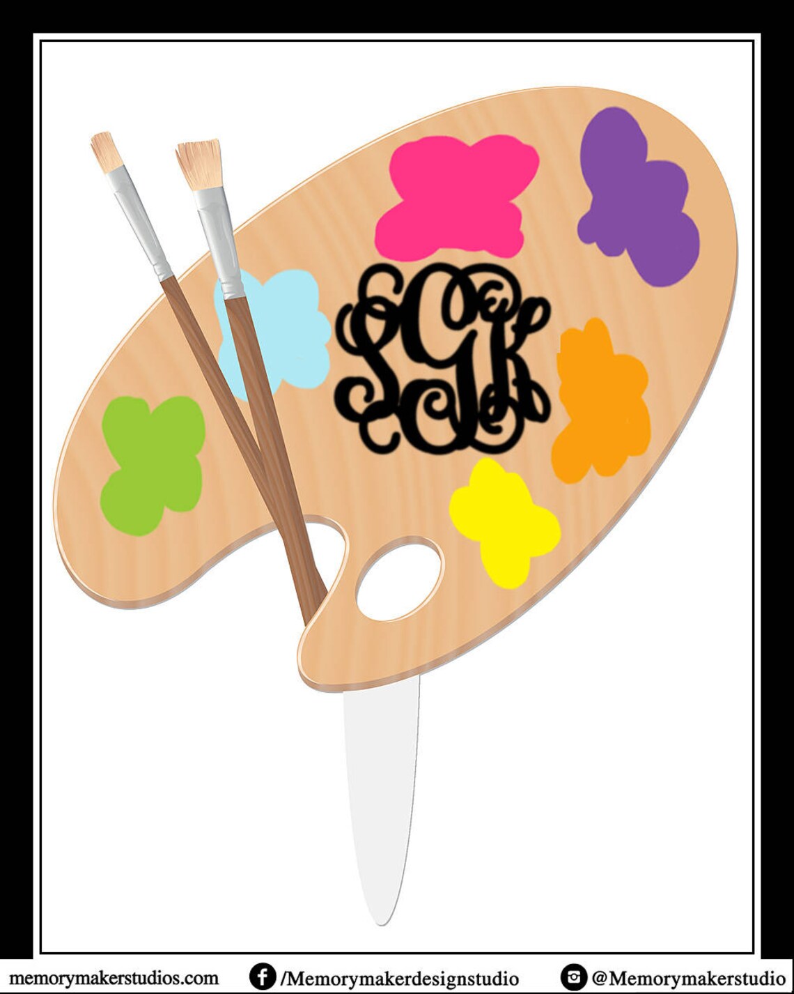 Paint Party Cake Topper Paint Palette cake topper Art Cake Etsy