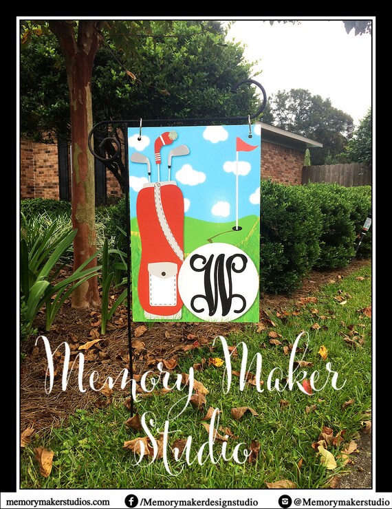 Personalized Golf Flag Lawn and Garden Flag printed on PVC Etsy