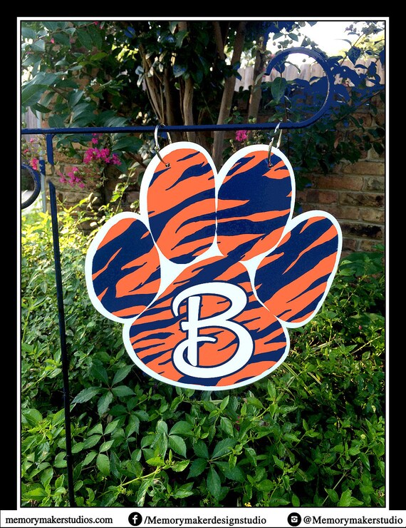Auburn Tigers Paw Print Lawn And Garden Flag Tiger