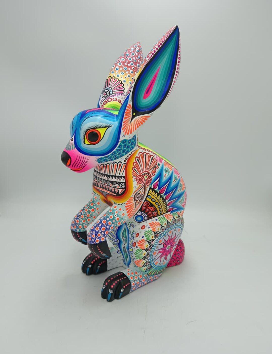 Mexican Folk Art Oaxacan Wood Carving Alebrije Hand Made, Rabbit