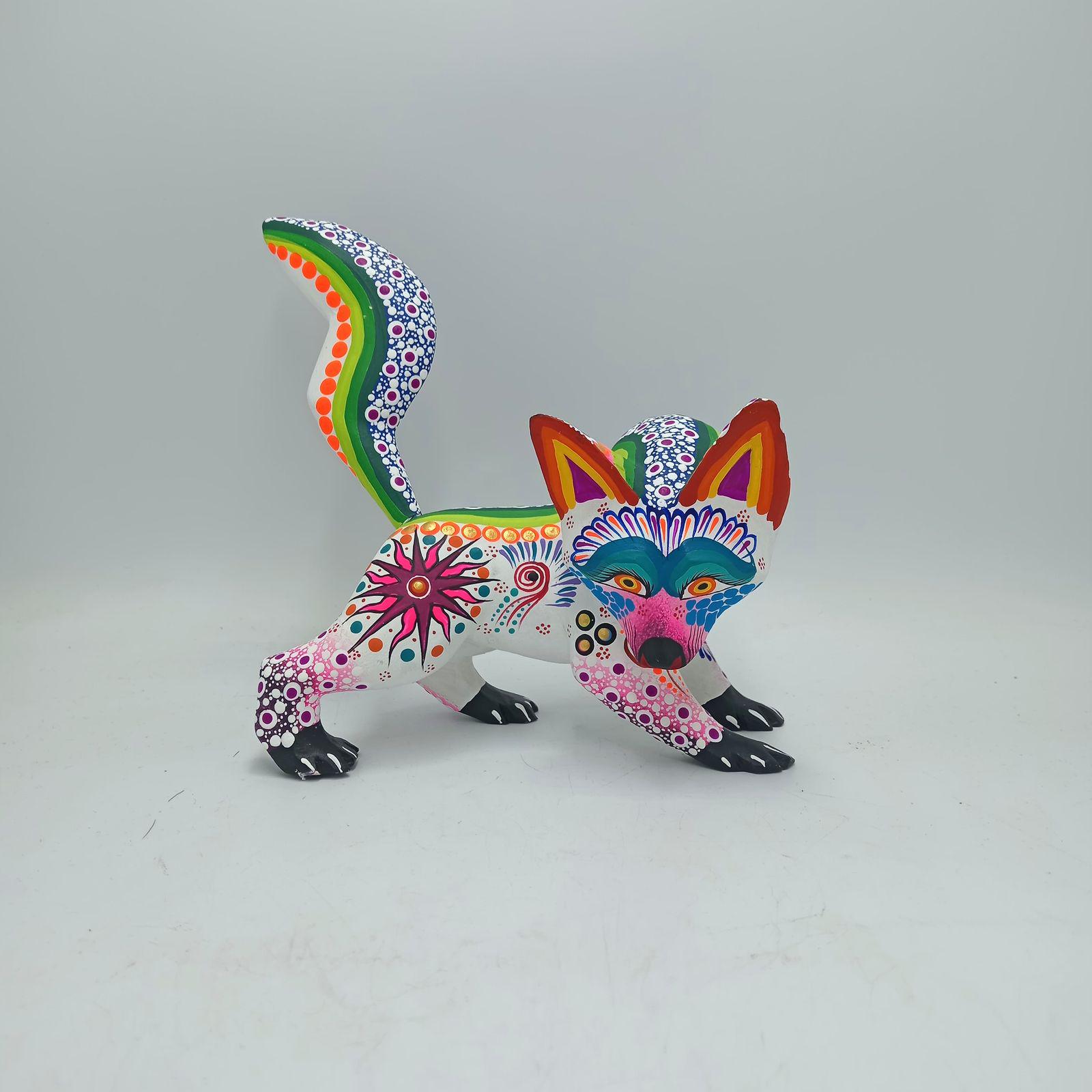 Oaxacan Wood Carving Mexican Folk Art Hand Made, Wolf by Cesar
