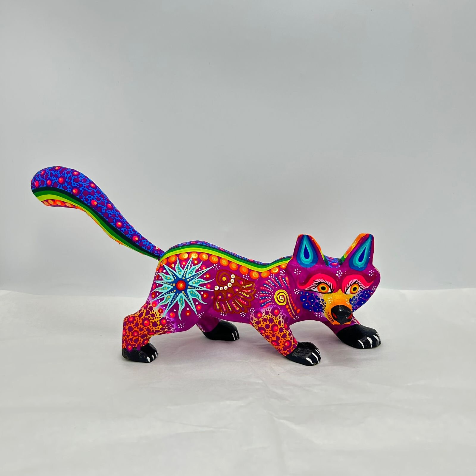 【激レア】oaxaca wood carving Mexico製 Oaxacan Wood Carving Hand Made Fox by Estudio 2403 PP7180 - Etsy