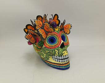Day of the Dead Ceramics Skull by Alfonso Castillo PP8127 - Etsy