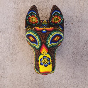Huichol Beaded Bear Head