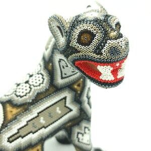 Huichol Hand Beaded Mexican Folk Art Jaguar By Mayola Villa Lopez PP5557 image 6