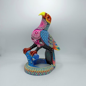 Mexican Folk Art Oaxacan Wood Carving Alebrije Hand Made, Eagle By Luis Sosa PP7611