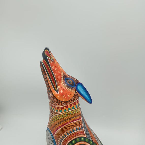 Oaxacan Wood Carving Coyote by Manuel Cruz Prudencio PP8551 - Etsy