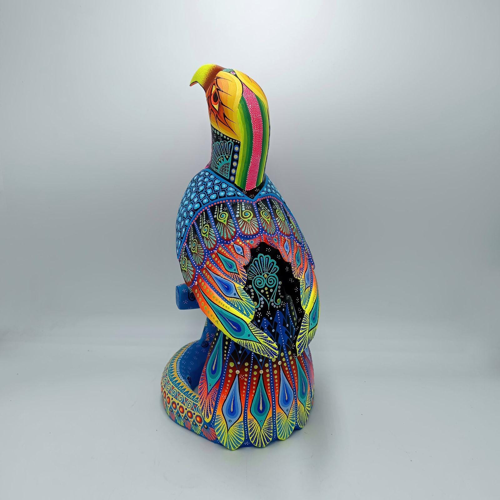 メキシコの民芸品 オアハカの木彫り アレブリヘ ハンドメイド イーグル