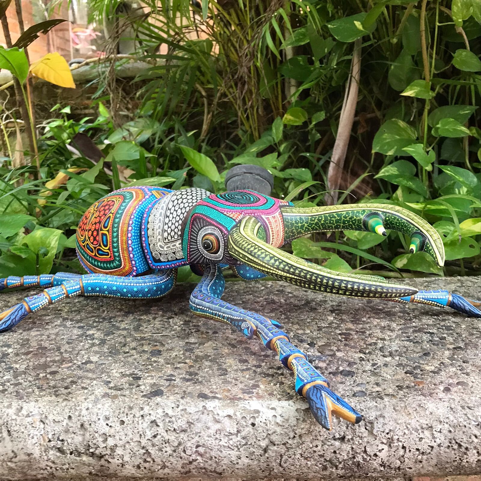 Oaxacan Wood Carving Scarab by Manuel Cruz Prudencio PP4619 - Etsy