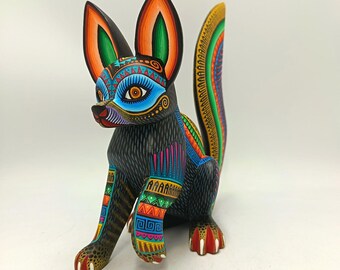 Oaxacan Wood Carving Rabbit by Arsenio Morales PP8101 - Etsy