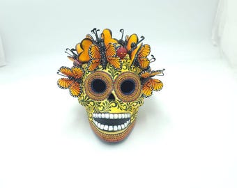 Skull Day of the Dead Ceramics by Alfonso Castillo Hernandez