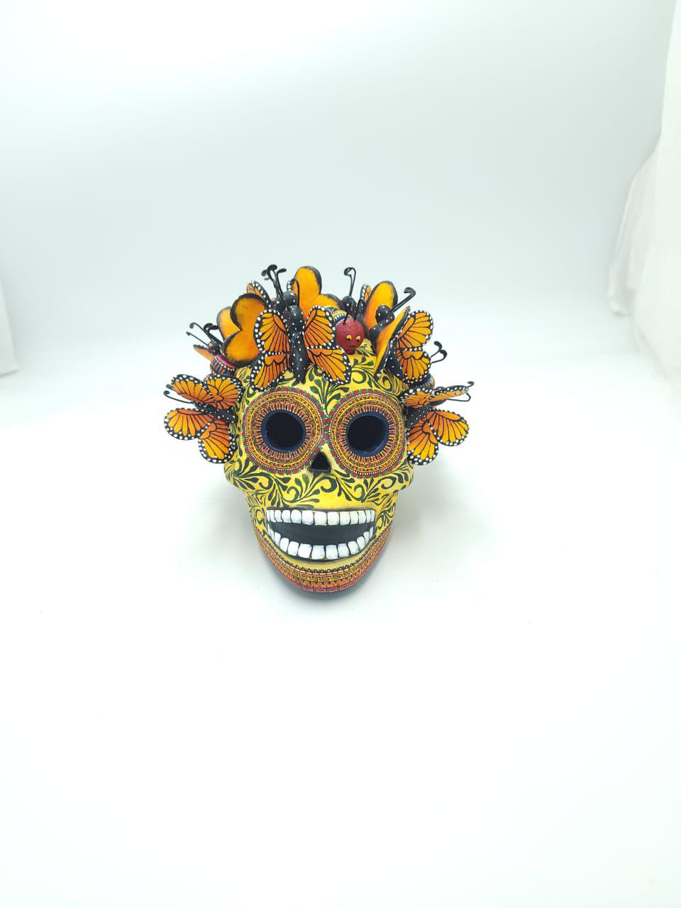 Skull Day of the Dead Ceramics by Alfonso Castillo Hernandez