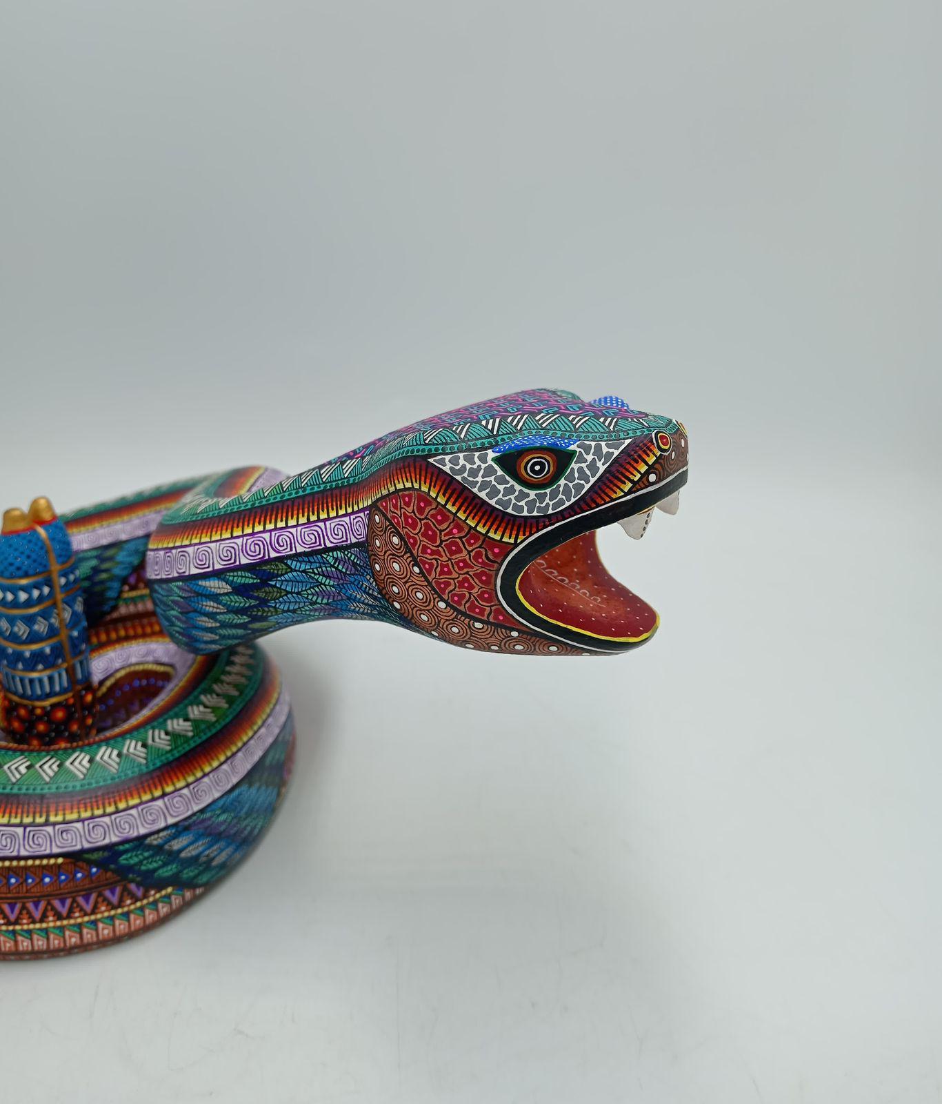 アンティーク　一点物・透かし彫り龍　ペア　マホガニーウェィト付３点セット　レア Oaxacan Wood Carving Snake by Manuel Cruz Prudencio PP8053 - Etsy
