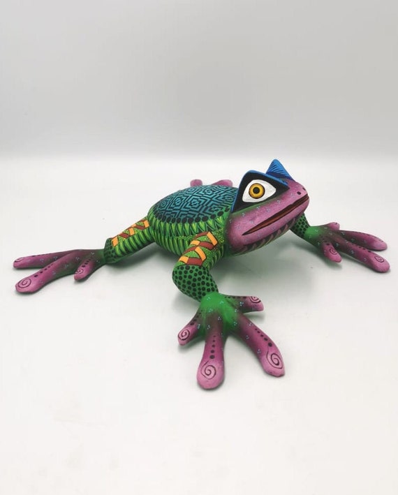 Oaxacan Wood Carving Hand Made Frog by Estudio 2403 PP4107 - Etsy