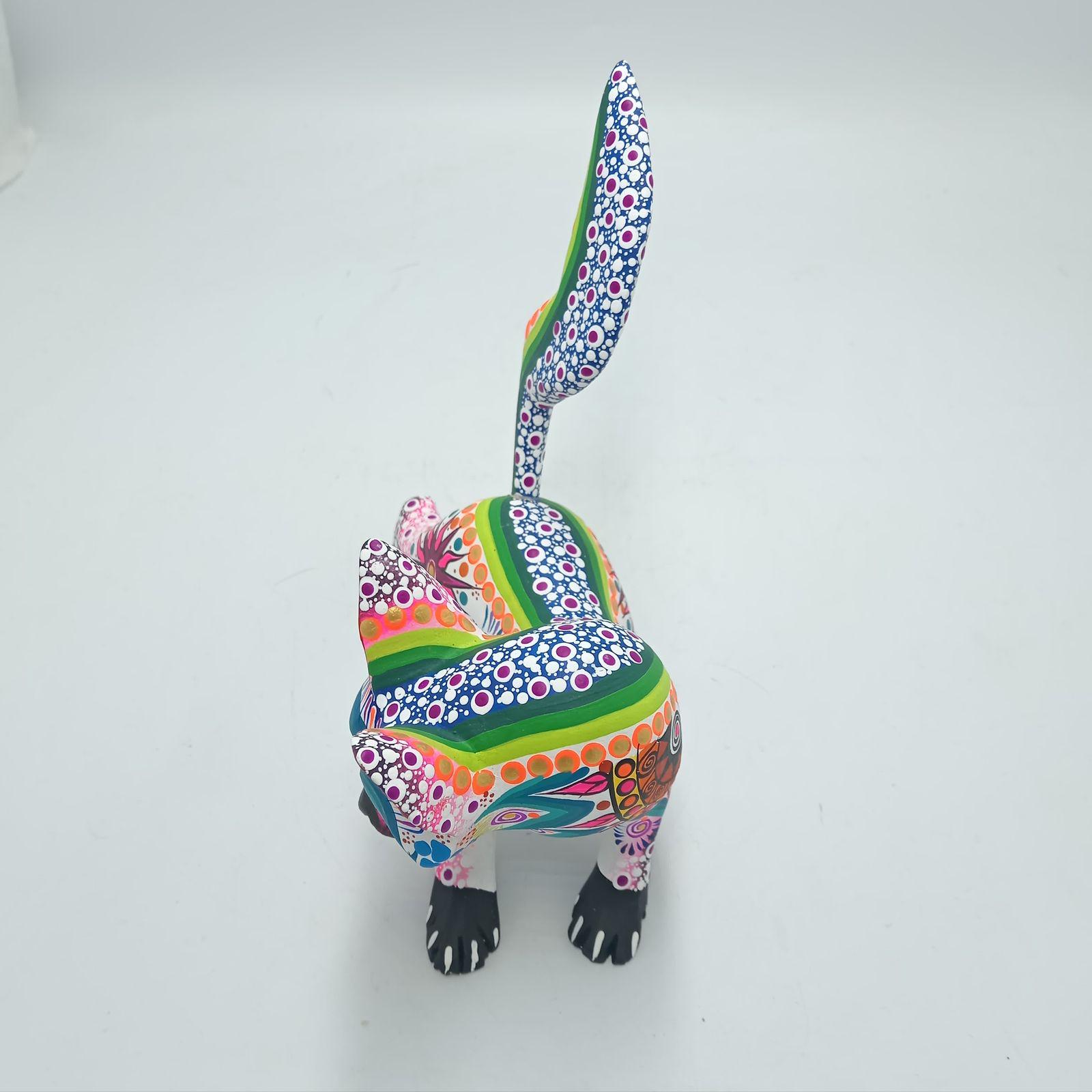 Oaxacan Wood Carving Mexican Folk Art Hand Made, Wolf by Cesar