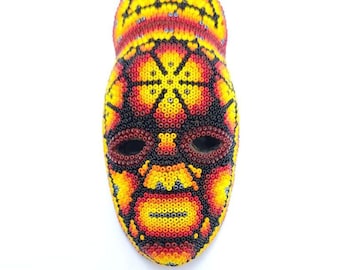 Huichol Hand Beaded Mask By Octaviano Villa PP7325