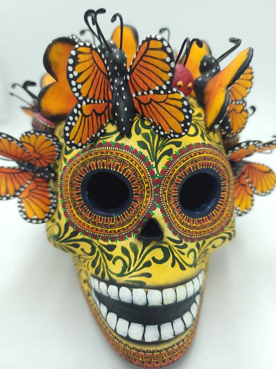Skull Day of the Dead Ceramics by Alfonso Castillo Hernandez