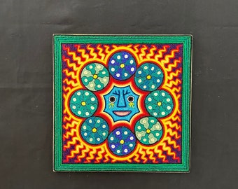 Paint Yarn  huichol Indian Yarn, Painting by Luis Castro PP7152